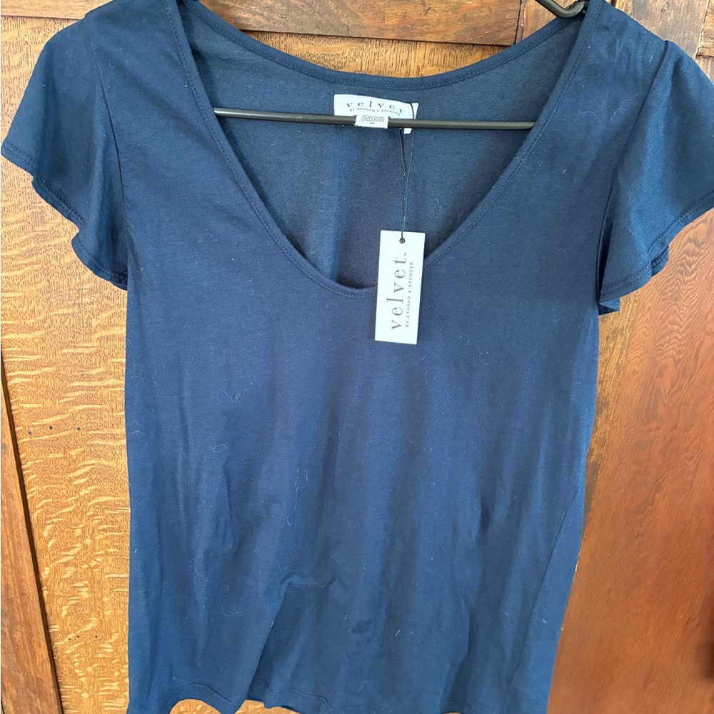 Velvet Women's Deep Blue Short Sleeve Tee